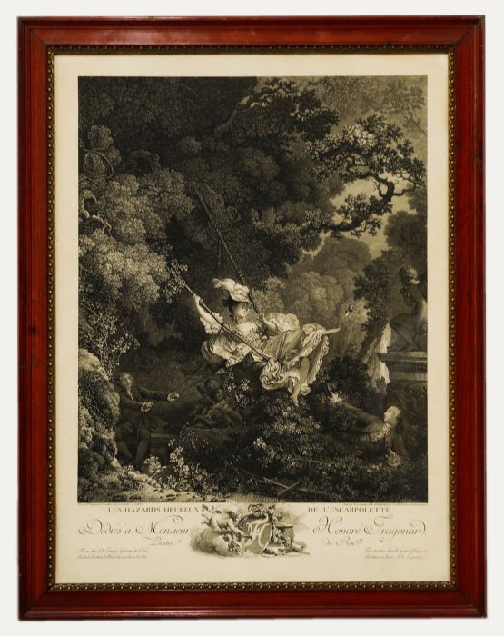 Nicolas Delaunay After Fragonard - 19th Century Engraving, The Swing