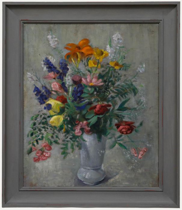 Cecile Hertz-Eyrolles (1875-1974) - Mid 20th Century Oil, Vibrant Bouquet