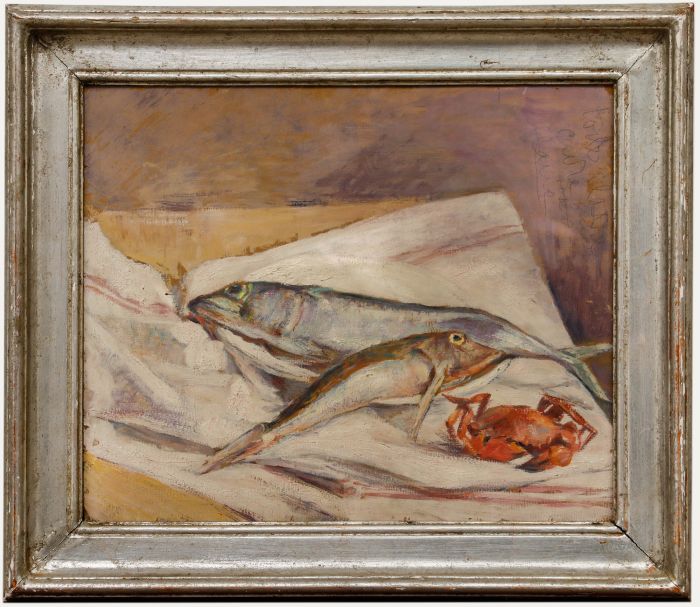 Cecile Hertz-Eyrolles (1875-1974) - Mid 20th Century Oil, Fish and Crab