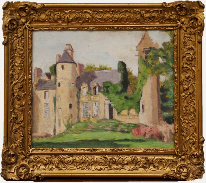 Cecile Hertz-Eyrolles (1875-1974) - Framed Oil, The Château Towers 