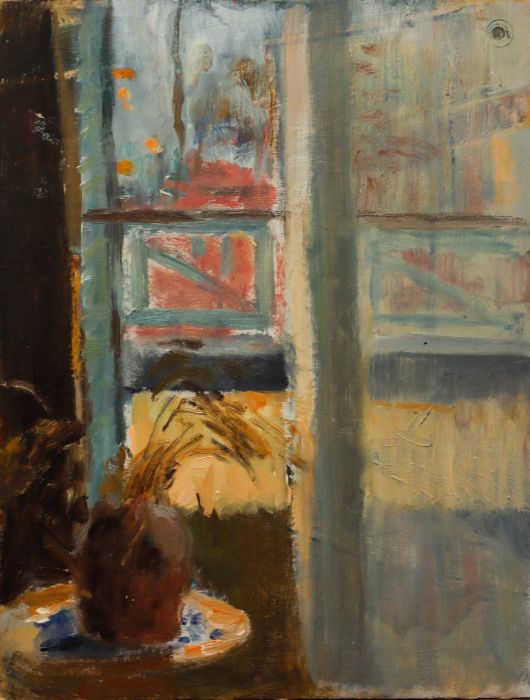 Cecile Hertz-Eyrolles (1875-1974) - Mid 20th Century Oil, Looking Out