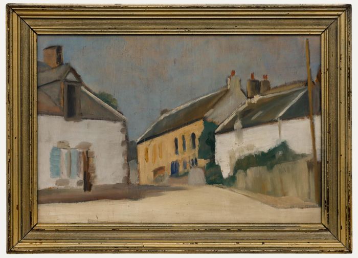 Cecile Hertz-Eyrolles (1875-1974) - Framed Oil, The Yellow Façade