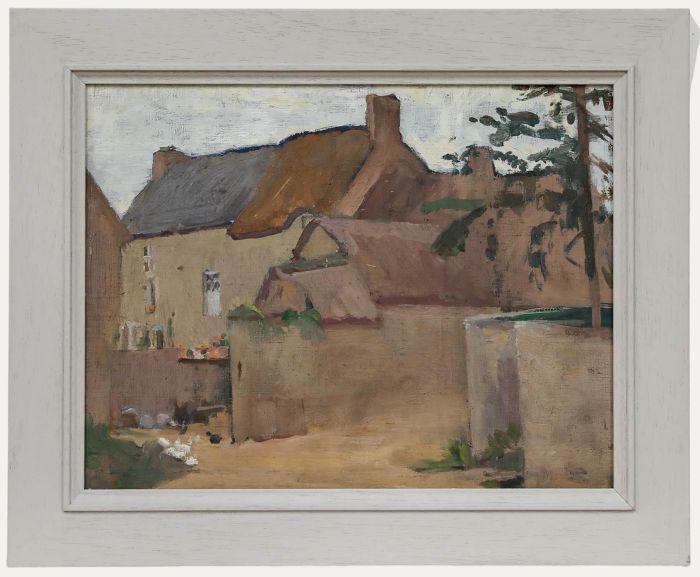 Cecile Hertz-Eyrolles (1875-1974) - Mid 20th Century Oil, Approaching the Farm