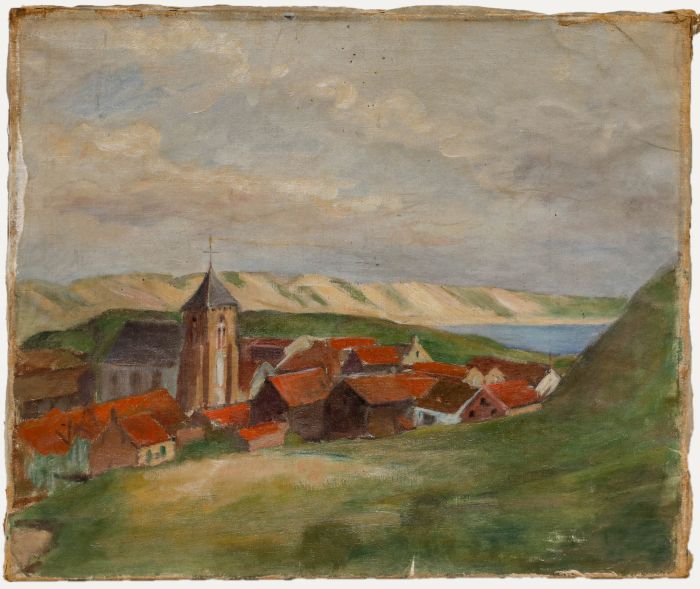 Cecile Hertz-Eyrolles (1875-1974) - Mid 20th Century Oil, A Village in Normandy