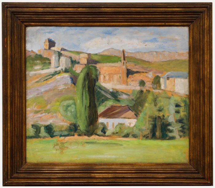 Cecile Hertz-Eyrolles (1875-1974) - Oil, Village In Afternoon Light