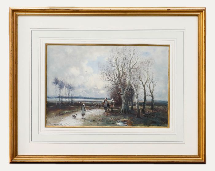 William Manners RBA (1860-1930) -Watercolour, The Lune Estuary 