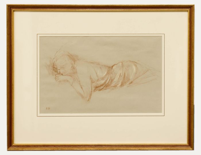 Bernard Dunstan RA RWA (1920-2017) - Framed Pastel, Resting in the Sheets