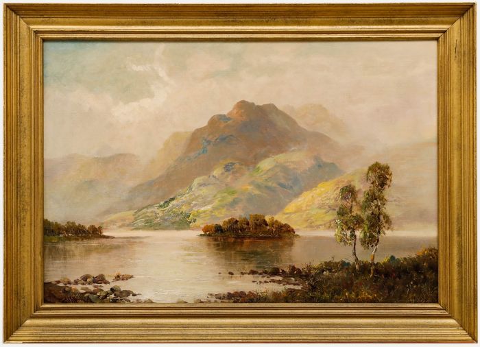 Manner of Sidney Y. Johnson - Mid 20th Century Oil, A Misty Day, Loch Lomond