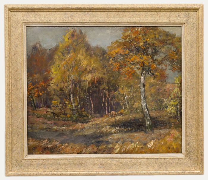 P. Randell - Framed Mid 20th Century Oil, Hues of Autumn
