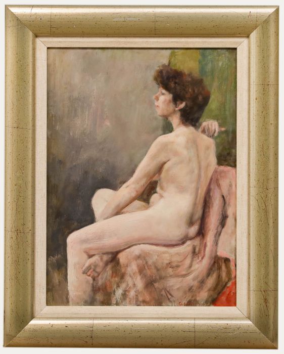 George Weissbort (1928-2013) - Framed 20th Century Oil, Nude in Profile