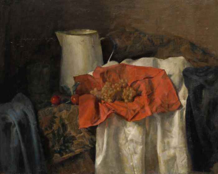 George Weissbort (1928-2013) - 20th Century Oil, Jug & Fruit on Fabric