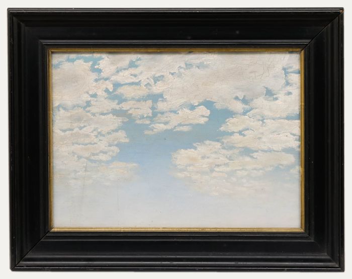 Framed 20th Century Oil - Cloudlets