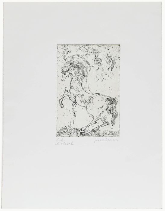 Jeanne Esmein (b.1947) - 20th Century Etching, Le Cheval
