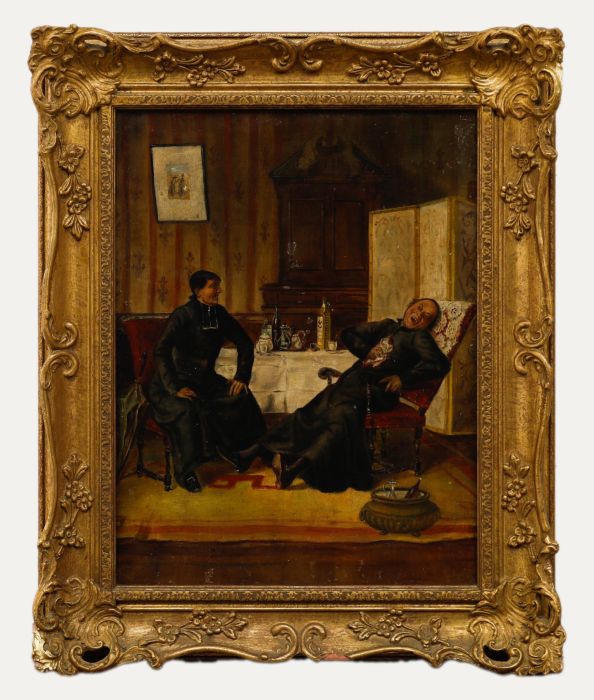 19th Century Oil - Raucous Clerics