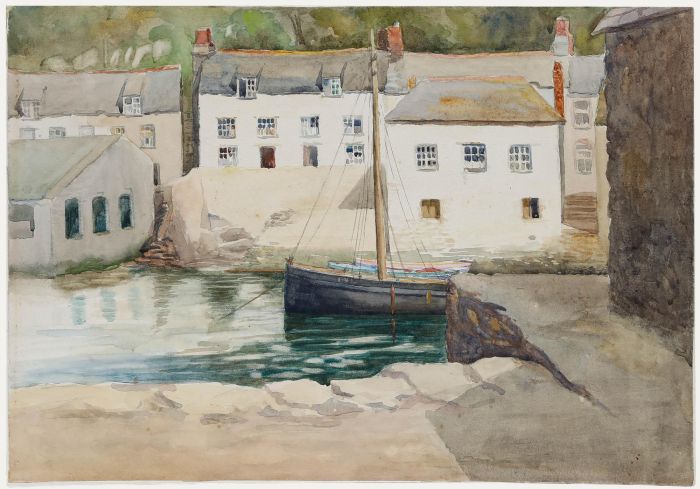 1911 Watercolour - Fishing Boats In Polperro