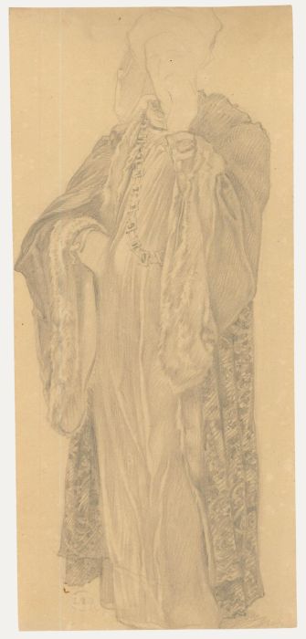 Edward Ridley (1883-1946) - Graphite Drawing, Gentleman in Period Attire 