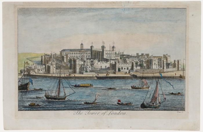 William Henry Toms (c.1700-1765) - 18th Century Etching, The Tower of London