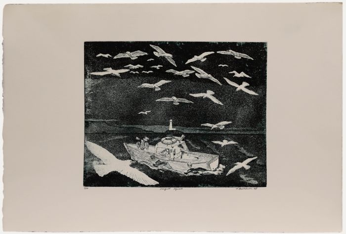Terry Buchanan - 1998 Etching, Seagull Squall