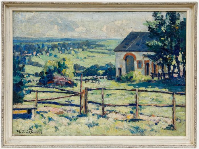 Modeste Jean Lhomme (1883-1946) - Framed Mid 20th Century Oil, Sunlit Pastures