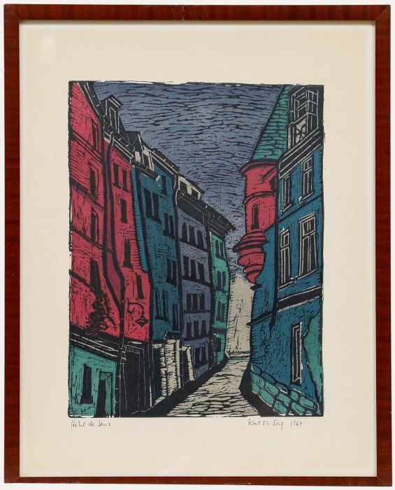 Katja M. Sorg (1921-2020) - 1964 Woodcut, Hôtel de Sens