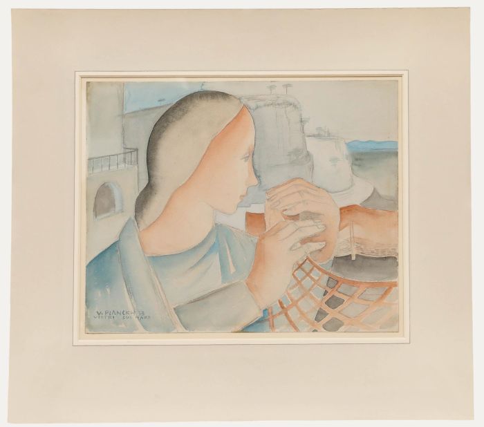 Viktor Planckh - 1933 Watercolour, Vietri sul Mare