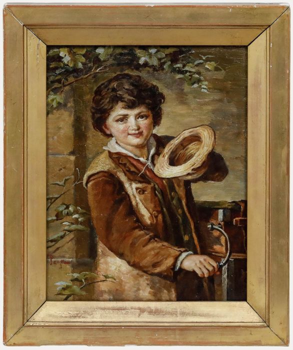 After Augusto Bompiani (1852-1930) - Framed 19th Century Oil, You Can't Refuse