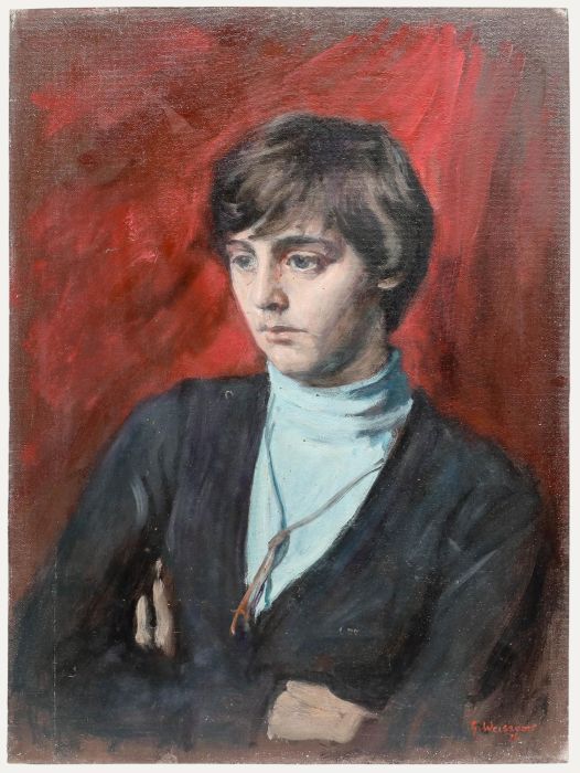 George Weissbort (1928-2013) - 1975 Oil, Girl in a Turtleneck