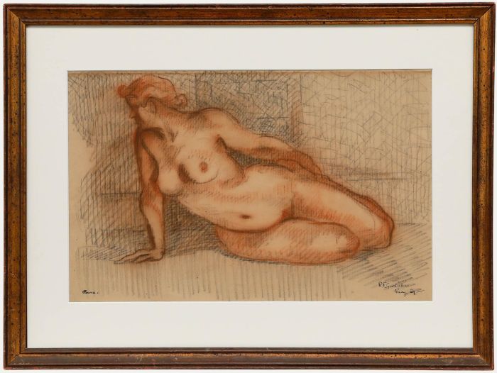Reginald F. Goodfellow (1894-1985) - 1939 Coloured Pencil, Reclining Nude