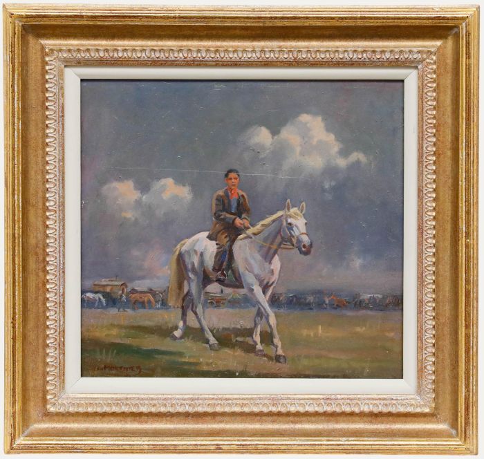 Geoffrey Mortimer (1895-1986) - Framed Mid 20th Century Oil, Horse and Rider