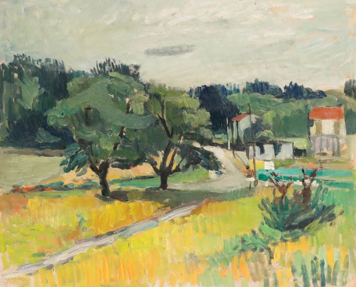 Charles Betremieux (1919-1997) - 1955 Oil, Samois-sur-Seine