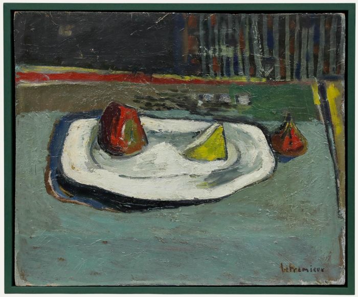 Charles Betremieux (1919-1997) - Framed 20th Century Oil, A Plate of Fruit