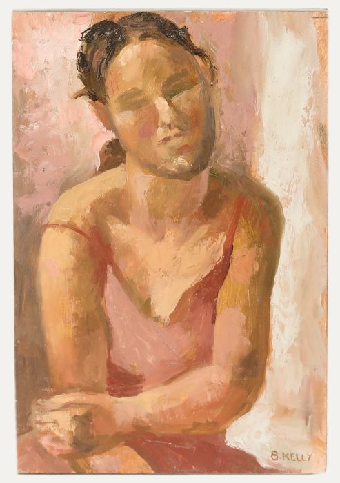 Bernadette Kelly (b.1933) - 20th Century Oil, Portrait of a Girl