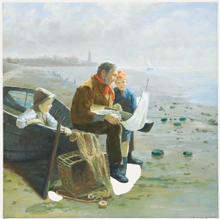 Manner of Stanhope Forbes  - 20th Century Oil, Preparing to Sail