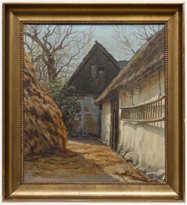 Framed Mid 20th Century Oil - The Barn