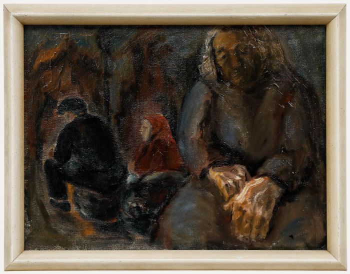 M.Kant - Early 20th Century Oil, A Moment of Melancholy