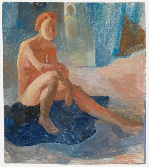 Bernadette Kelly (b.1933) - 20th Century Oil, Sitting Nude