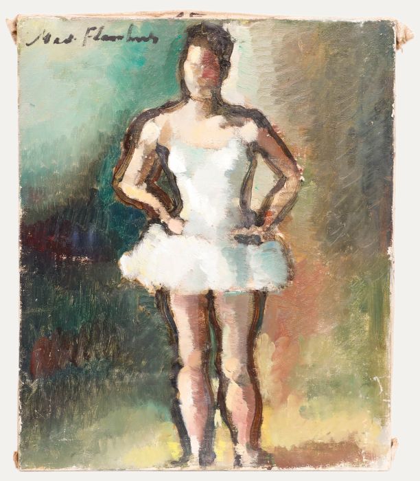 Madeleine Flaschner (1933-2022) - 1950 Oil, The Ballerina