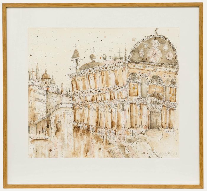 Clare Caulfield  - 20th Century Watercolour, Santa Maria dei Miracoli, Venice