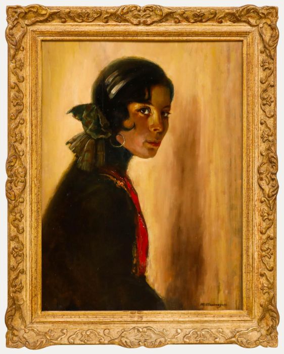 Klaus Clausmeyer (1887-1968) - Early 20th Century Oil, Portrait de Madame H