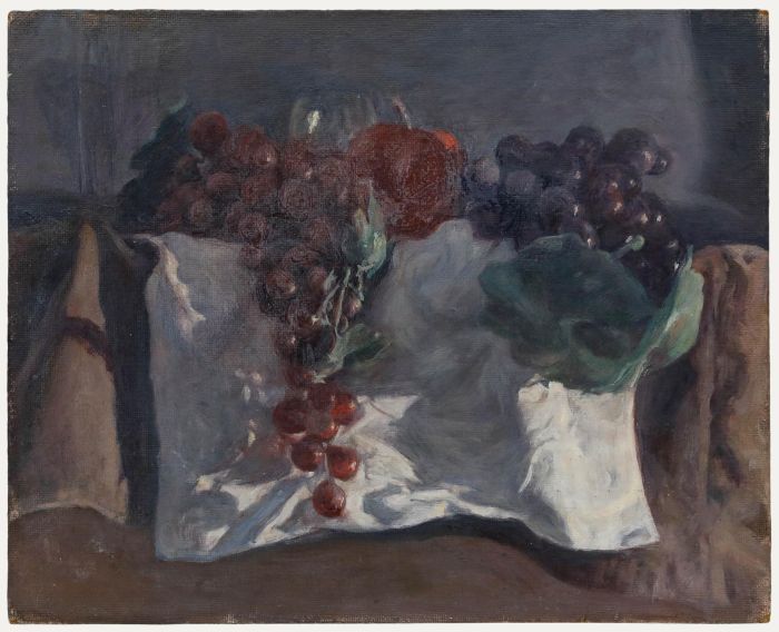 George Weissbort (1928-2013) - 20th Century Oil, Grapes on White Cloth