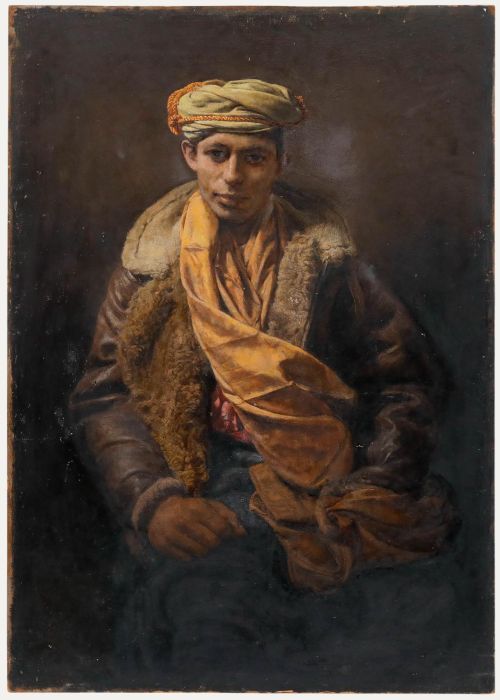 George Weissbort (1928-2013) - 20th Century Oil, Portrait of a Man in a Turban