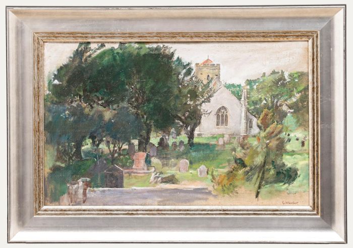 George Weissbort (1928-2013) - 20th Century Oil, The Churchyard
