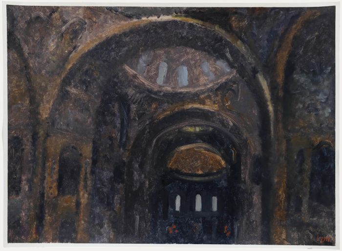 Bernard Myers (1925-2007) - Contemporary Oil, San Marco Interior
