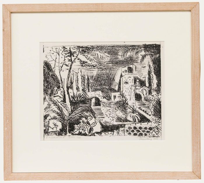 Paul Schmolling (1892-1965) - Framed Mid 20th Century Lithograph, Taormina