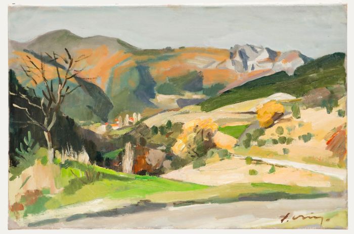 Pieter Oving (1923-2004) - Framed 20th Century Oil, French Hills