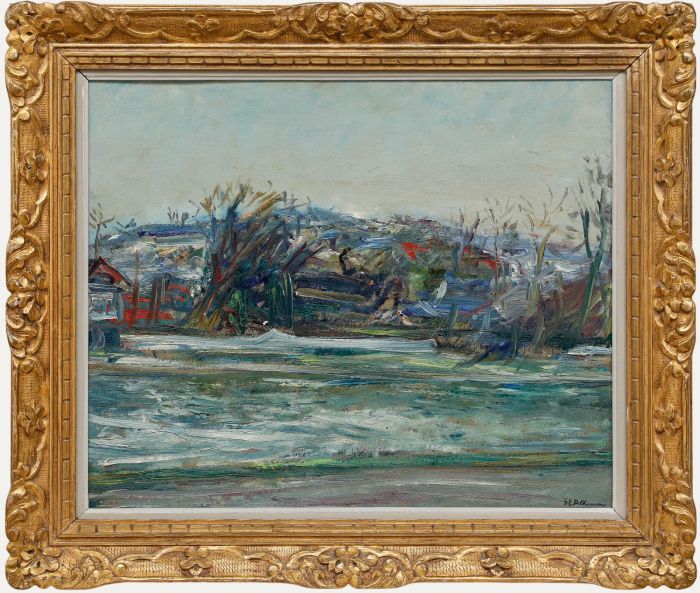 Georges Eugene Delhomme (1904-1989) - 20th Century Oil, Joinville-le-Pont