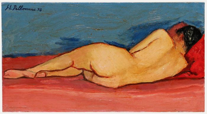 Georges Eugene Delhomme (1904-1989) - 20th Century Oil, Resting on Pink Linen