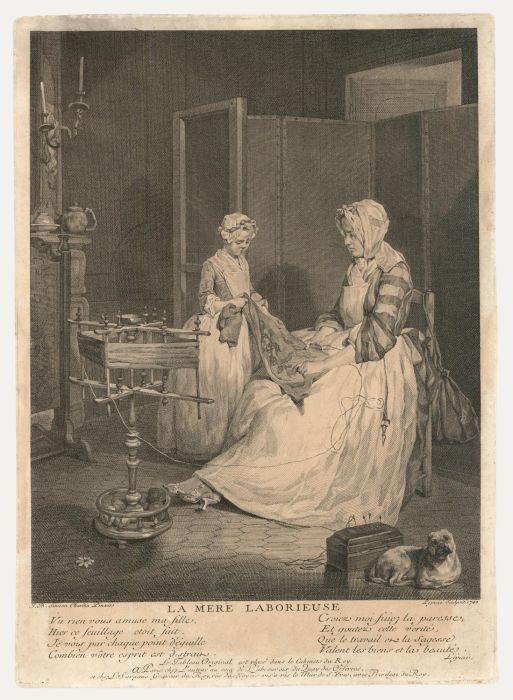 Lepicie (1698-1755) after Chardin (1699-1779) - Engraving, La Mere Laborieuse