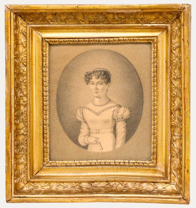 Fine Early 19th Century Graphite Drawing - Portrait of Mrs Hambly