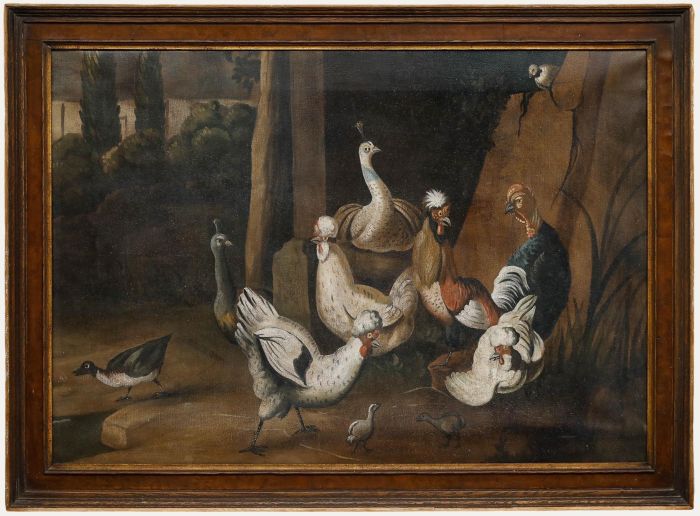 Manner of Melchior d'Hondecoeter - Dutch School Oil, Wild Fowl in a Landscape